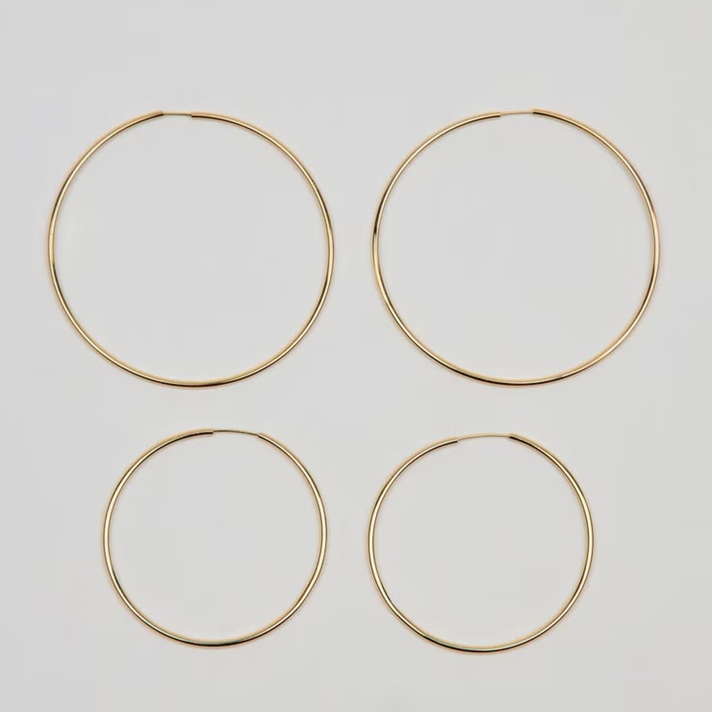 GARAGE Basic Skinny Gold Hoop Earrings